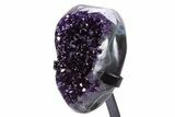 Amethyst Geode With Metal Stand - Uruguay #306893-3